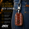 JVCV® Handmade Leather Crocodile Pattern Key Cover – Compatible with Suzuki Jimny, Fronx, Grand Vitara, Baleno, XL6, Swift, Ertiga, Dzire & Toyota Rumion, Urban Cruiser, Glanza, Hyryder – Smart Key