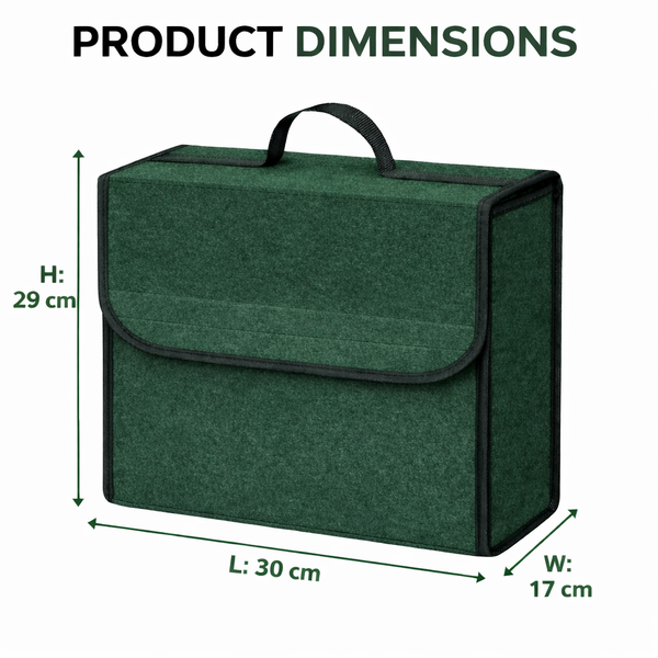 JVCV® Anti-Slip Car Trunk Boot Organizer (Small) – Foldable Storage Box for Cars, SUVs, Sedans & Trucks