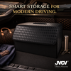 JVCV® Stylish Embossed PU Leather Car Trunk Organizer – Foldable Multipurpose Car Boot Storage Box with Handle