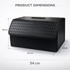 JVCV® Stylish Embossed PU Leather Car Trunk Organizer – Foldable Multipurpose Car Boot Storage Box with Handle