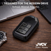JVCV® Soft TPU Transparent Key Cover Compatible with Honda Car's Smart Key (Transparent Black)