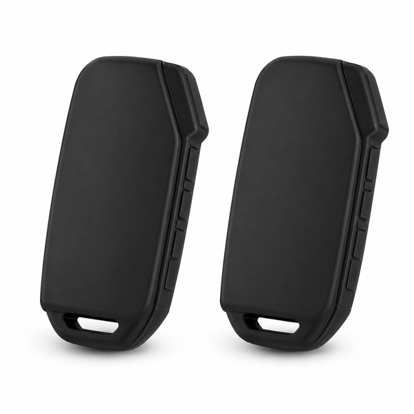 JVCV® Soft TPU Key Cover – Matte Black Pattern – Compatible with Kia Seltos 2023 Facelift HTX, Carens X-Line, Sonet Facelift & Clavis EV – 3/4 Button Smart Key