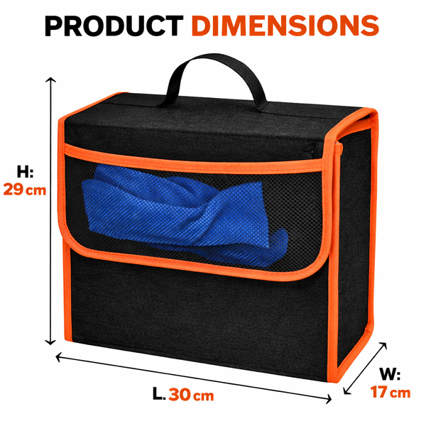 JVCV® Anti-Slip Car Trunk Boot Organizer (Small) – Foldable Storage Box for Cars, SUVs, Sedans & Trucks