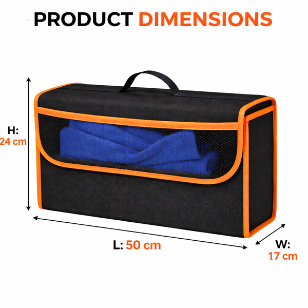 JVCV® Large Anti-Slip Car Trunk Organizer – Heavy-Duty Foldable Boot Storage for SUVs, Sedans & Trucks