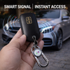 JVCV® Car Styling Soft Handmade Leather Key Cover Compatible with Suzuki Jimny, Fronx, Grand Vitara, BALENO, XL6, Swift, ERTIGA, DZIRE, Urban Cruiser, Glanza, Hyryder (2 Button Smart Key, Brown)