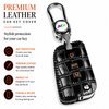 JVCV® Handmade Leather Crocodile Pattern Key Cover – Compatible with Skoda Kylaq, Slavia, Kushaq, Octavia, Kodiaq, Superb & VW Taigun, Tiguan, Virtus – Folding Key