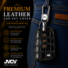 JVCV® Handmade Leather Crocodile Pattern Key Cover – Compatible with Skoda Kylaq, Slavia, Kushaq, Octavia, Kodiaq, Superb & VW Taigun, Tiguan, Virtus – Folding Key