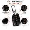 JVCV® Handmade Leather Crocodile Pattern Key Cover – Compatible with Skoda Kylaq, Slavia, Kushaq, Octavia, Kodiaq, Superb & VW Taigun, Tiguan, Virtus – Folding Key