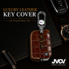 JVCV® Handmade Leather Crocodile Pattern Key Cover – Compatible with Skoda Kylaq, Slavia, Kushaq, Octavia, Kodiaq, Superb & VW Taigun, Tiguan, Virtus – Folding Key