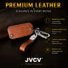 JVCV® Soft Handmade Lychee Pattern Leather Key Cover Compatible with Volkswagen Polo Vento Jetta Ameo Passat and Skoda Rapid Laura Superb Octavia Fabia Yeti Folding Key