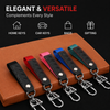 JVCV® Braided Leather & Alloy Keychain – Horseshoe‑Buckle Universal Organizer with Efficient Screw D‑Ring & Zinc‑Alloy Hook (Men & Women)