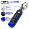JVCV® Braided Leather & Alloy Keychain – Horseshoe‑Buckle Universal Organizer with Efficient Screw D‑Ring & Zinc‑Alloy Hook (Men & Women)
