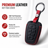 JVCV® Handmade Leather Key Cover – Premium Protective Case – Compatible with Tata Nexon, Harrier, Tiago EV, Altroz, Tigor, Safari, Nexon EV, Punch & Punch EV – 4 Button Smart Key