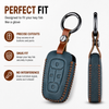 JVCV® Handmade Leather Key Cover – Premium Protective Case – Compatible with Tata Nexon, Harrier, Tiago EV, Altroz, Tigor, Safari, Nexon EV, Punch & Punch EV – 4 Button Smart Key
