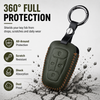JVCV® Handmade Leather Key Cover – Premium Protective Case – Compatible with Tata Nexon, Harrier, Tiago EV, Altroz, Tigor, Safari, Nexon EV, Punch & Punch EV – 4 Button Smart Key
