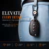 JVCV® Handmade Carbon-Fiber Pattern Leather Key Cover