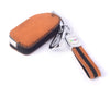 JVCV® Suede Leather Key Cover for Tata Flip Keys – Compatible with Curvv, Tiago, Tigor, Punch, Nexon, Hexa, Safari & More