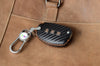 JVCV® Handmade Carbon-Fiber Pattern Leather Key Cover