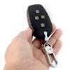 Carbon Fiber Leather Car Key Cover for Tata Nexon, Harrier, Safari, Punch, Altroz, Tiago smart keys– Premium PU Case with Keychain