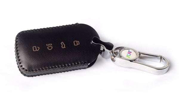 JVCV® Car Styling Soft Handmade Leather Key Cover Compatible with Tata Curvv and Curvv EV Smart Key