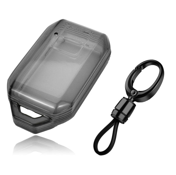 JVCV® Soft TPU Transparent Cover Compatible with Suzuki Jimny Fronx Grand Vitara Baleno XL6 Swift Ertiga Dzire Rumion Urban Cruiser Glanza, Hyryder Smart Key with Keychain