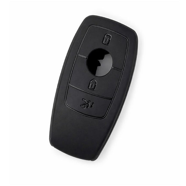 JVCV® Soft TPU Key Cover – Matte Black Pattern – Compatible with Benz E Series Smart Key