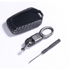 Car Styling Soft Carbon Fiber Pattern Key Cover Compatible with Isuzu Smart Key with Keychain