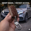 JVCV® Handmade Leather Car Key Cover – Compatible with Tata Motors Smart Key
