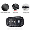 Silicone Car Styling Soft Carbon Fiber Pattern Key Cover Compatible With Toyota Smart Key With Keychain, Black