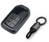JVCV® Soft TPU Transparent Cover Compatible with Honda City, Civic, Jazz, Amaze, CR-V, WR-V, BR-V 3 Button Push Button Start Smart Key with Keychain
