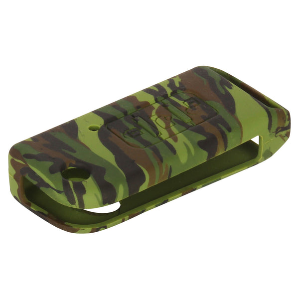 Car Styling Soft Silicone Camouflage Key Cover Compatible with Mahindra XUV 500 Flip Key (Green Camouflage)