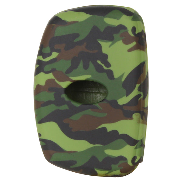 Car Styling Soft Silicone Camouflage Key Cover Compatible with Hyundai Alcazar Venue Creta Elantra Tucson Push Button Smart Key (Green Camouflage)