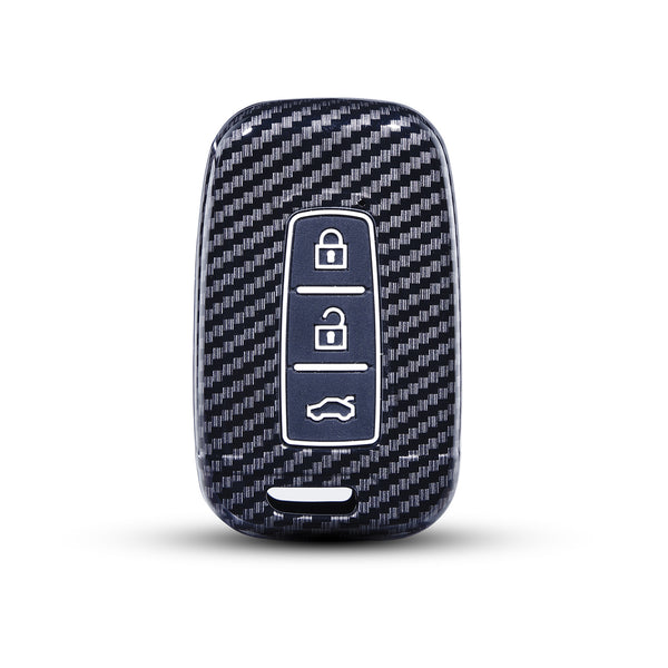 JVCV® Hard Case Key Cover Compatible with Hyundai Verna Fluidic Old i20 Santafe Push Button Smart Key - Stylish Durable Protection