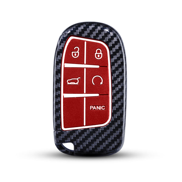 JVCV® Hard Case Key Cover Compatible with Jeep Compass Trailhawk Push Button Smart Key - Stylish Durable Protection