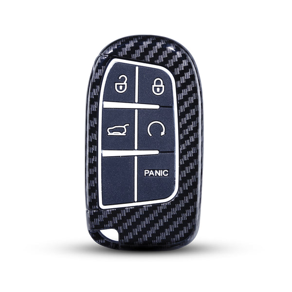 JVCV® Hard Case Key Cover Compatible with Jeep Compass Trailhawk Push Button Smart Key - Stylish Durable Protection