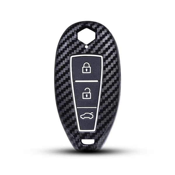 JVCV® Hard Case Key Cover Compatible with Maruti Suzuki 2 & 3 Button Baleno Ciaz Vitara Brezza S Cross Swift Ignis and Toyota Urban Cruiser Smart Key Stylish Durable Protection