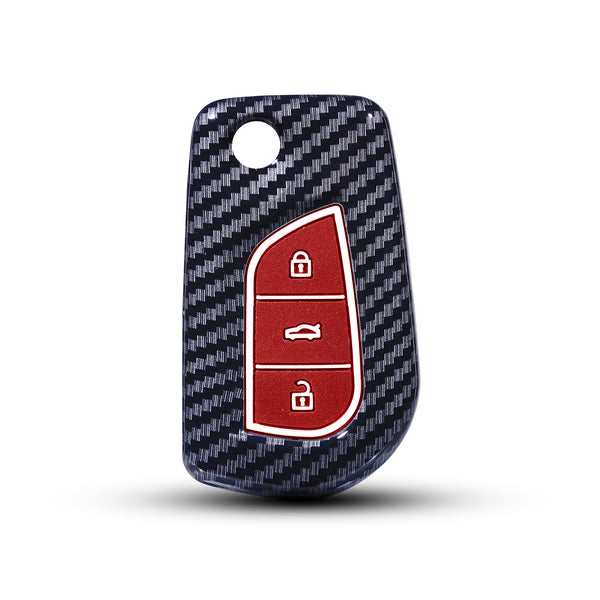 JVCV® Hard Case Key Cover for Toyota Innova Crysta & Corolla Altis – Flip Key | Premium Protective Shell