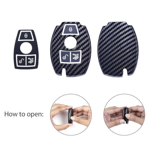 JVCV® Hard Case Key Cover Compatible with Mercedes Benz Smart Key - Stylish Durable Protection