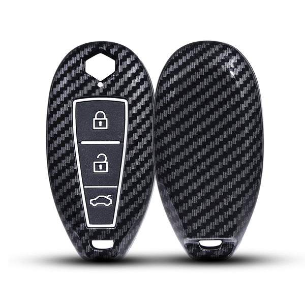 JVCV® Hard Case Key Cover Compatible with Maruti Suzuki 2 & 3 Button Baleno Ciaz Vitara Brezza S Cross Swift Ignis and Toyota Urban Cruiser Smart Key Stylish Durable Protection