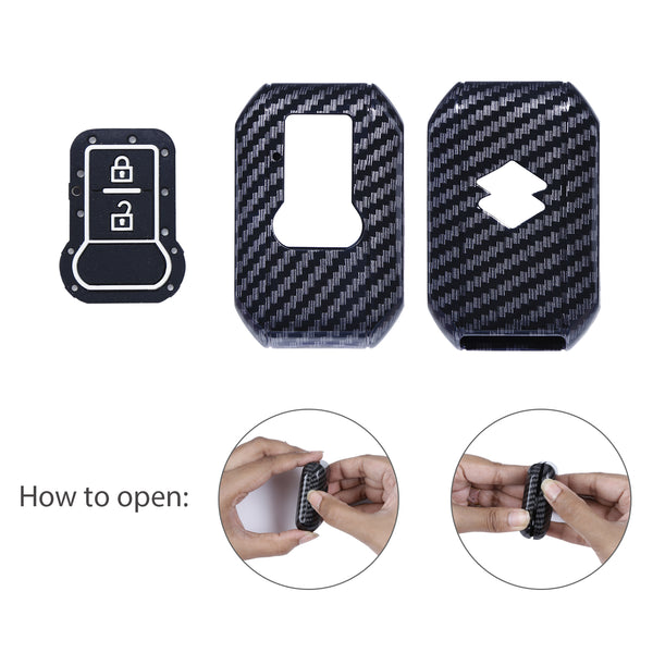 JVCV® Hard Case Key Cover – Compatible with Suzuki Jimny, Fronx, Grand Vitara, Baleno, XL6, Swift, Ertiga, Dzire & Toyota Rumion, Urban Cruiser, Glanza, Hyryder – 2 Button Smart Key