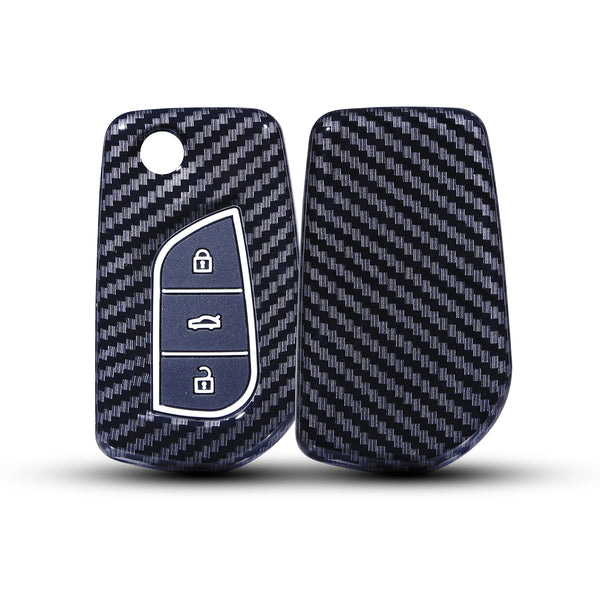 JVCV® Hard Case Key Cover for Toyota Innova Crysta & Corolla Altis – Flip Key | Premium Protective Shell