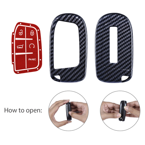 JVCV® Hard Case Key Cover Compatible with Jeep Compass Trailhawk Push Button Smart Key - Stylish Durable Protection