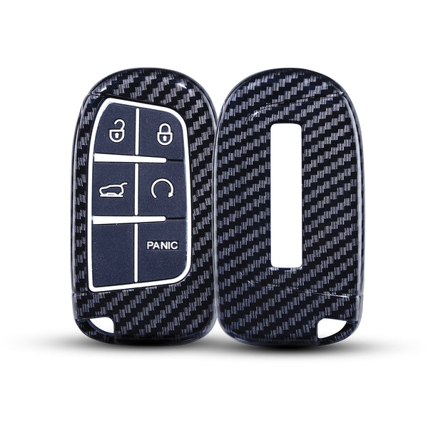 JVCV® Hard Case Key Cover Compatible with Jeep Compass Trailhawk Push Button Smart Key - Stylish Durable Protection