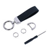 Microfiber Leather Car Keychain, Universal Key Fob Keychain Carbon Fiber Pattern Leather Key Chain Holder for Men and Women