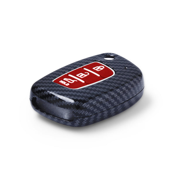 JVCV® Hard Case Key Cover Compatible with Hyundai Creta Venue Aura Elite i20 Grand i10 Nios Xcent - 3 Button Flip Key - Stylish Durable Protection