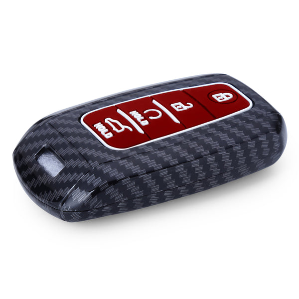 JVCV® Hard Case Key Cover Compatible with Kia Sonet Seltos 2020 Carens 4 Button Smart Key - Stylish Durable Protection