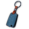 JVCV® Soft Handmade Leather Key Cover Compatible with Skoda Slavia Kushaq Taigun Tiguan Virtus Octavia Kodiaq Superb Folding Key