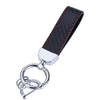 Microfiber Leather Car Keychain, Universal Key Fob Keychain Carbon Fiber Pattern Leather Key Chain Holder for Men and Women