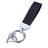 Microfiber Leather Car Keychain, Universal Key Fob Keychain Carbon Fiber Pattern Leather Key Chain Holder for Men and Women