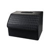 JVCV® Stylish Embossed PU Leather Car Trunk Organizer – Foldable Multipurpose Car Boot Storage Box with Handle